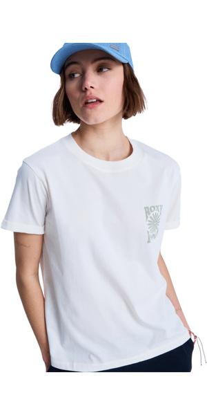 2026 Roxy Womens Oceanregular Short Sleeve T-Shirt ERJZT06110 - Coconut Milk